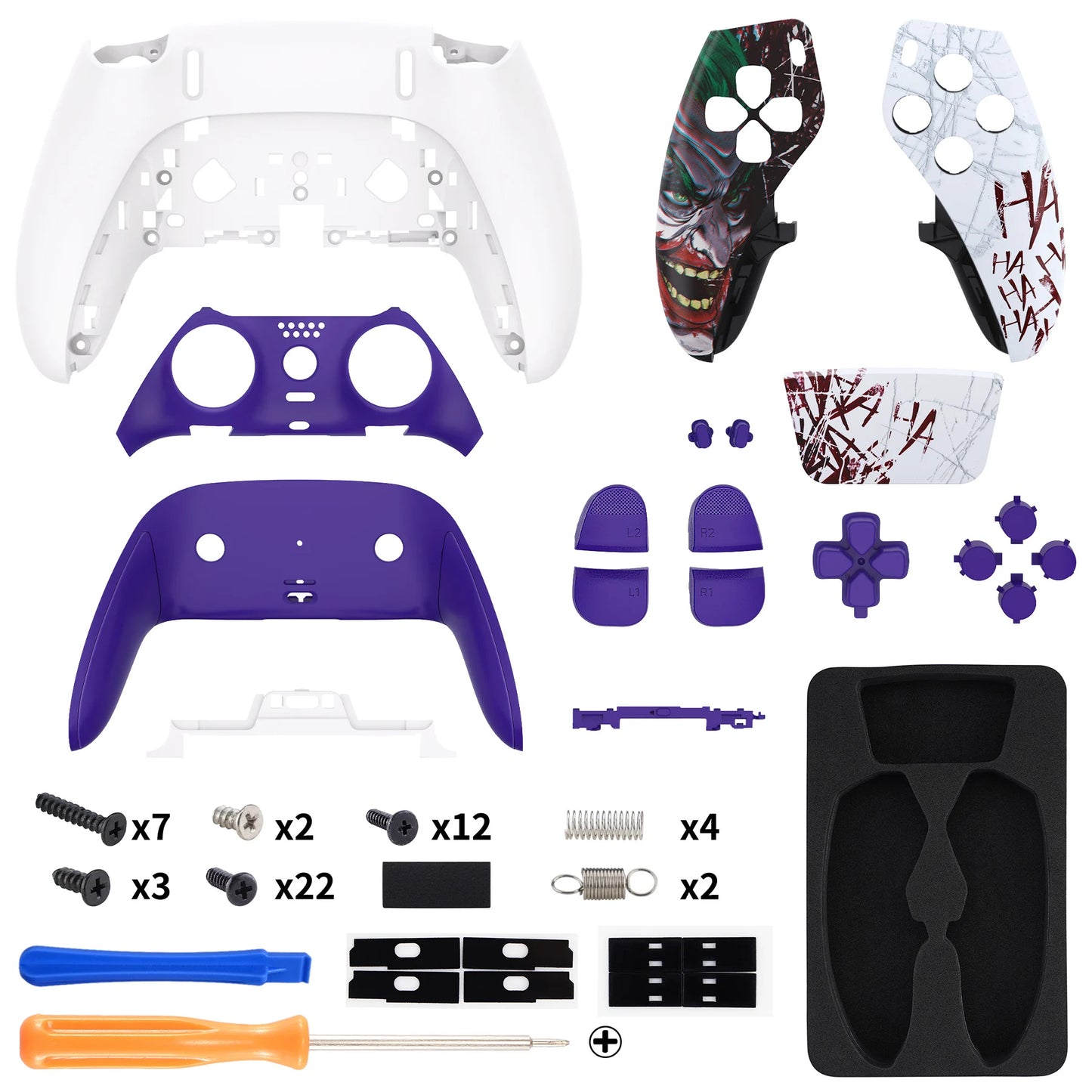 eXtremeRate Full Set Housing Shell with Buttons Touchpad Cover for ps5 Edge Controller - Patterned Series