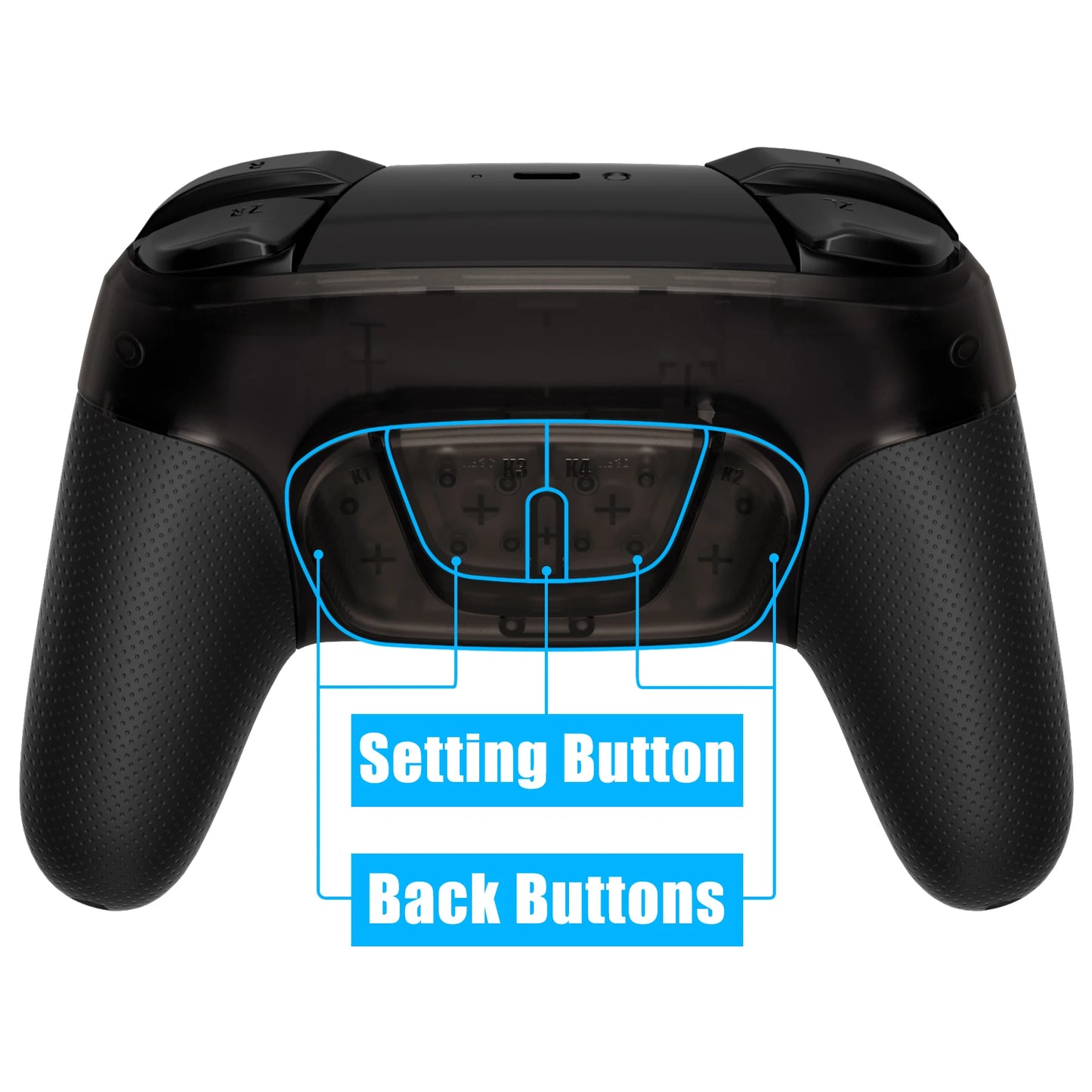 eXtremeRate Programable RISE4 Remap Kit for Nintendo Switch Pro Controller, Upgrade Board Back Shell & Back Buttons - 4 colors
