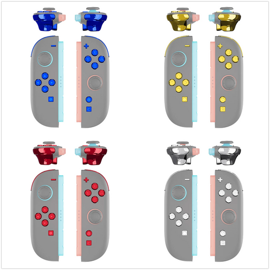 eXtremeRate DIY Replacement Chrome Full Set Buttons for Nintendo Switch 2 for Joycon 2