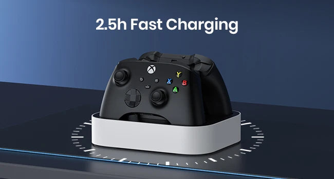 NEWDERY Controller Charger Station for Xbox One/Series X|S Controller Fast Charging Dock with 1100mAh Rechargeable Battery Packs