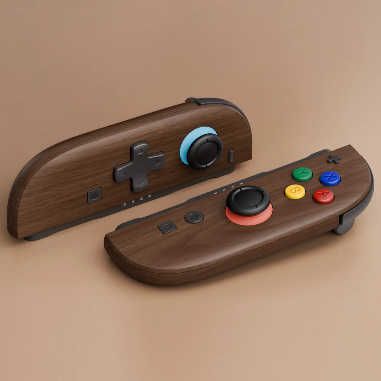 eXtremeRate DIY Replacement Housing (D-Pad Version) Buttons for Joycon 2 for Nintendo Switch 2 - Wood Grain