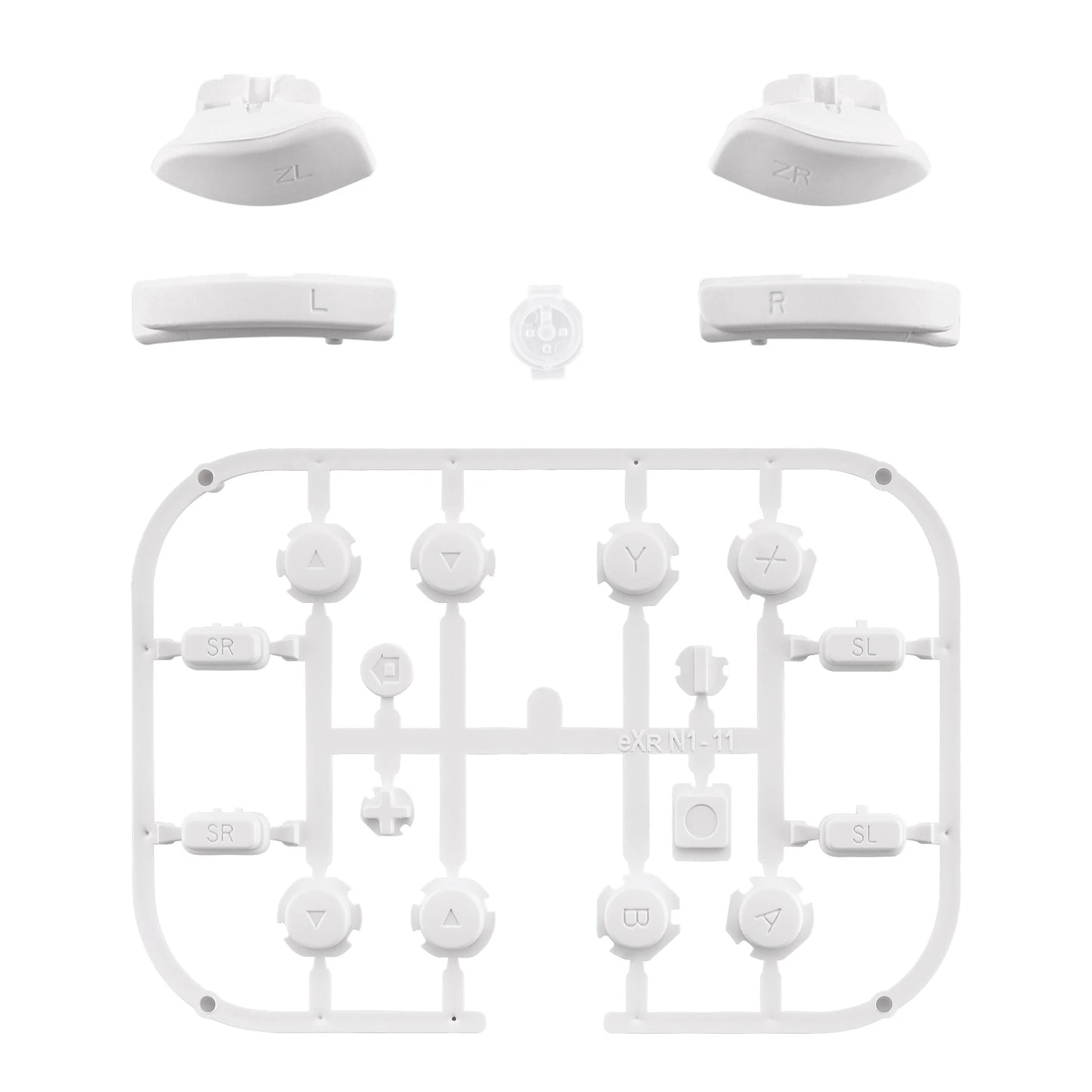 eXtremeRate Full Set Buttons with Tools for NS Switch JoyCon & Switch OLED Joycon - White