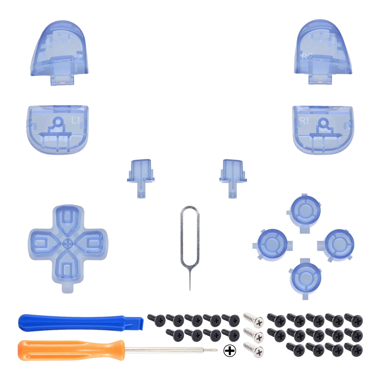 eXtremeRate Full Set Buttons Compatible with ps5 Controller BDM-030/040/050,  D-pad R1 L1 R2 L2 Share Options Face Button