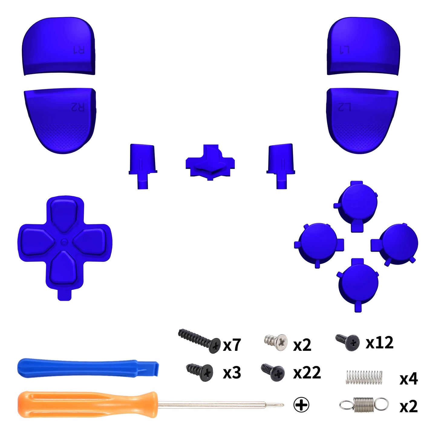 eXtremeRate for ps5 Edge Controller Replacement Chrome Full Set Buttons