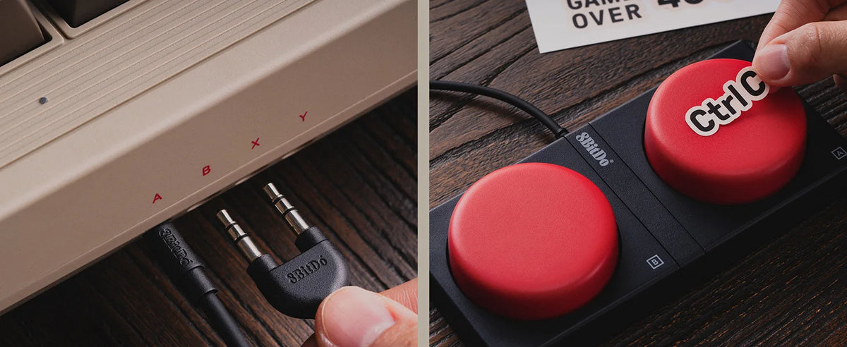 8BitDo Retro Mechanical Keyboard, BT/2.4G/USB-C Hot Swappable Gaming Keyboard with 87 Keys, Dual Super Programmable Buttons
