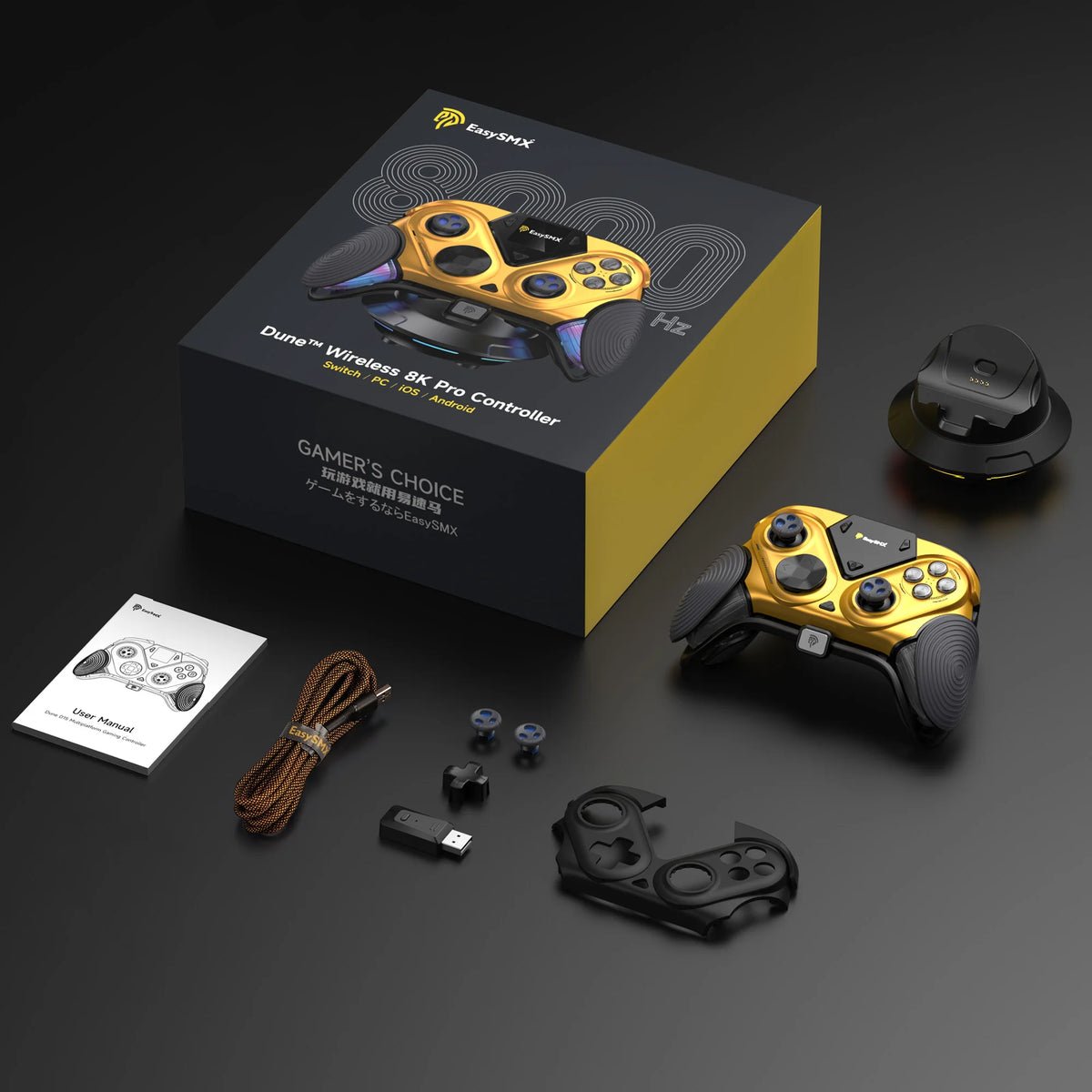 EasySMX Dune 8K Wireless Gaming Controller For PC/Steam/Switch/Android/iOS