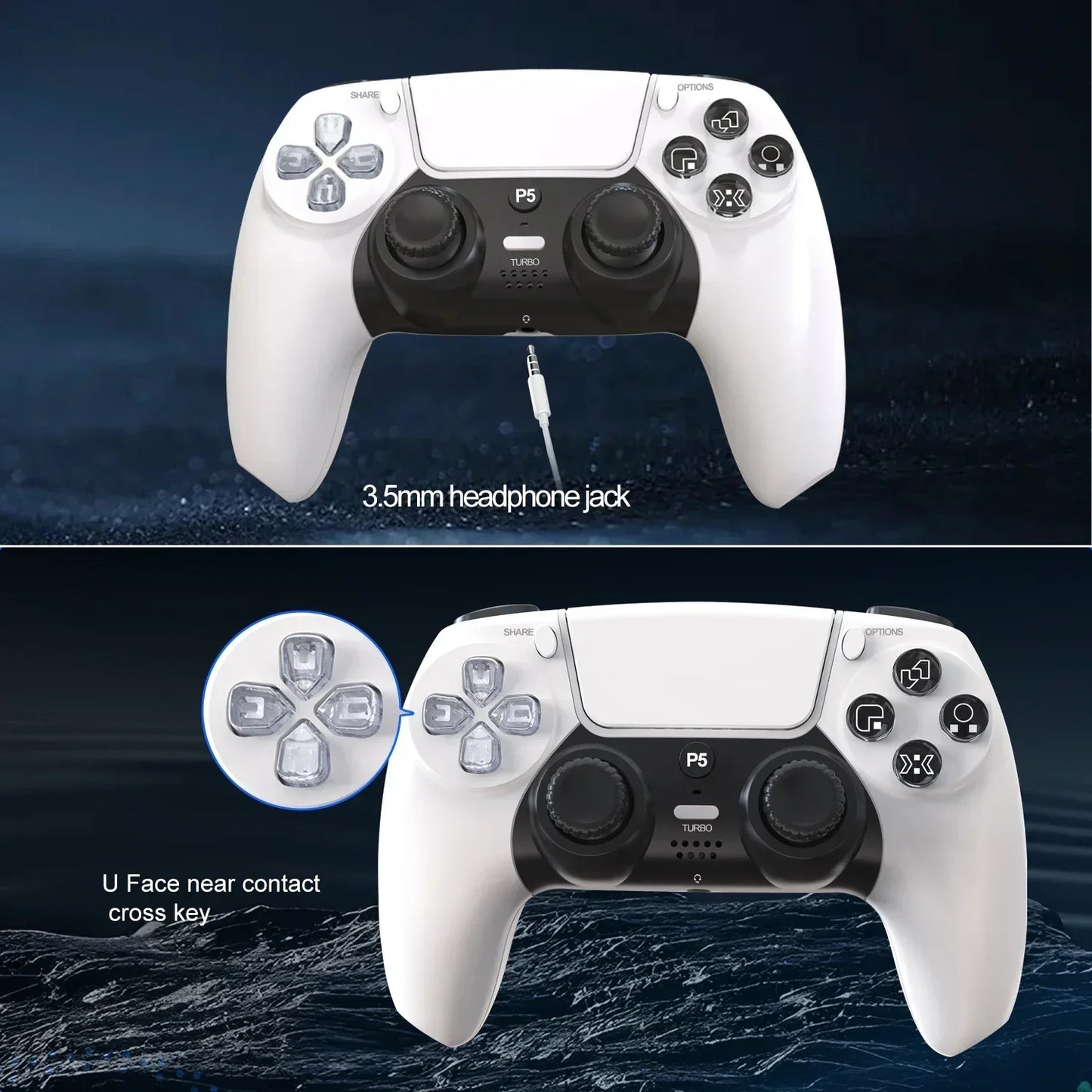 GAMINJA P50A Wireless Gaming Controller For PS5/PC