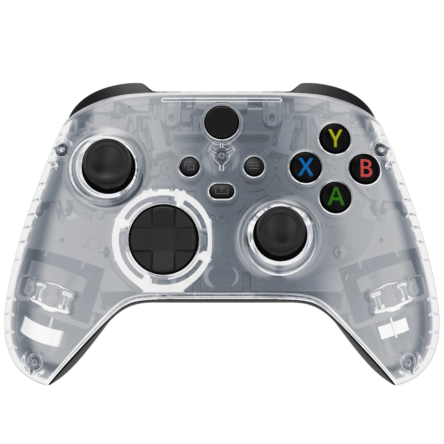 eXtremeRate Replacement Front Housing Shell Custom Cover Personalized Faceplate for Xbox Core Wireless Controller - Clear Series