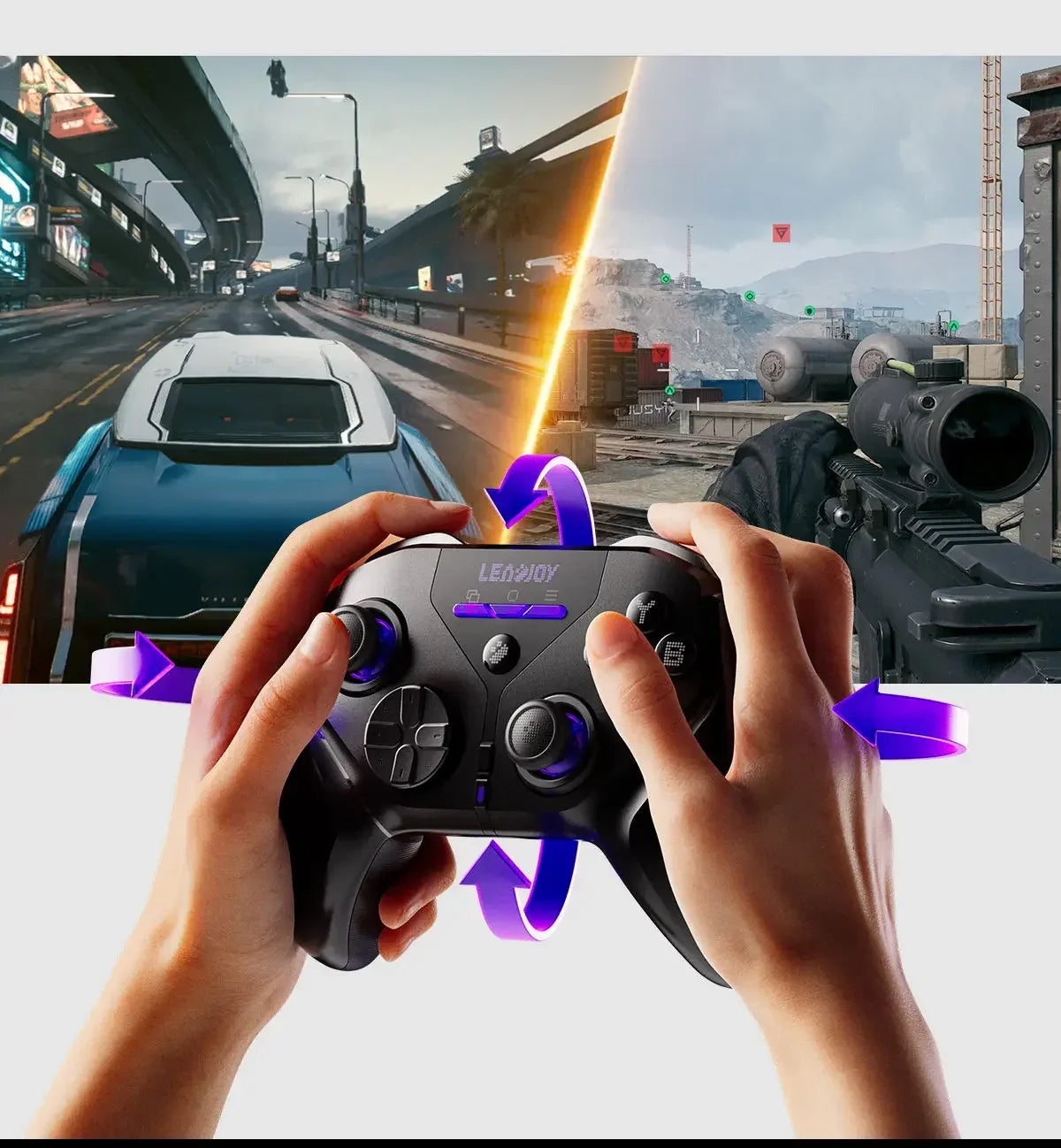 LeadJoy Xeno Plus Game Controller Wireless Toggle Switch2 Hall-Effect Linear Trigger E-sports Performance