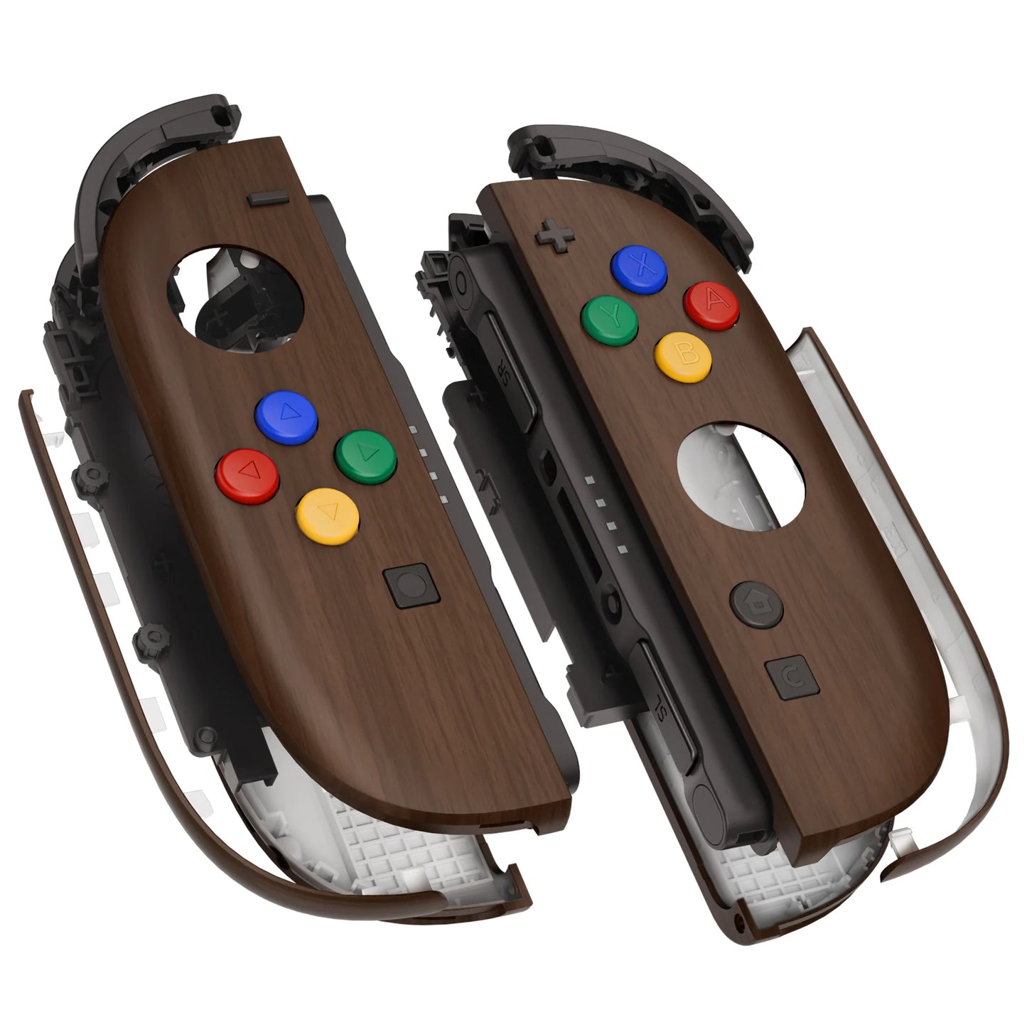 eXtremeRate DIY Replacement Housing Case Buttons with Tools for Joycon 2, for Nintendo Switch 2 - Wood Grain