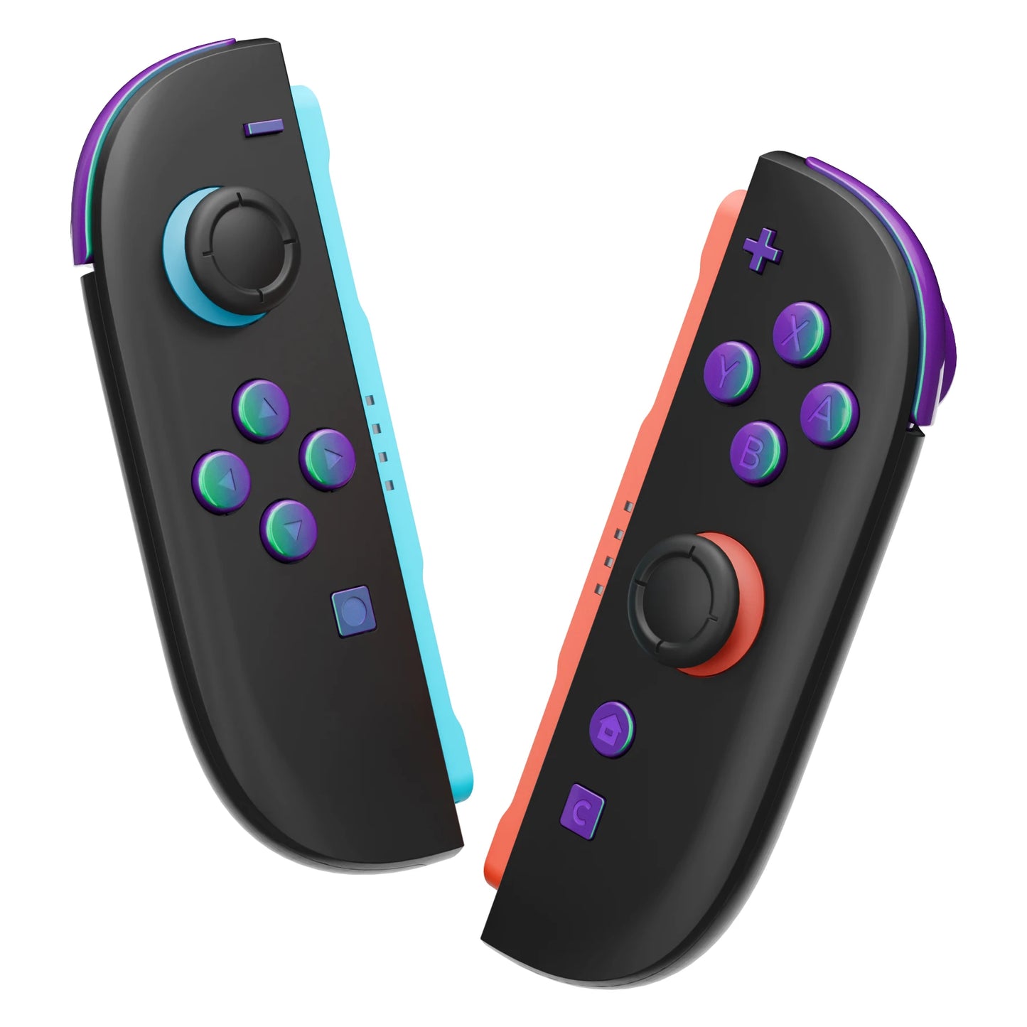eXtremeRate DIY Replacement Chrome Full Set Buttons for Nintendo Switch 2 for Joycon 2